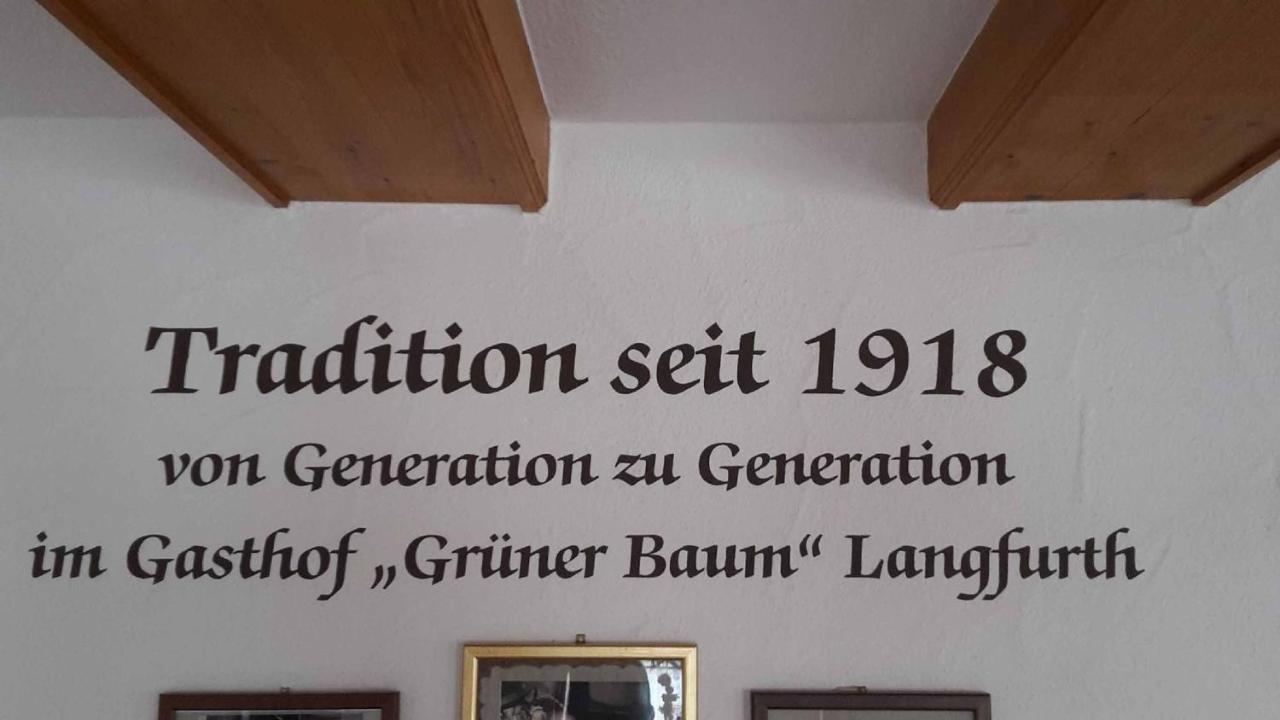 Oberlangfurth Gasthof Gruener Baum מראה חיצוני תמונה
